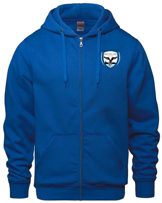 Porters Lake Soccer Club - Royal Blue CSW Full Zip Sweater (Left Chest)