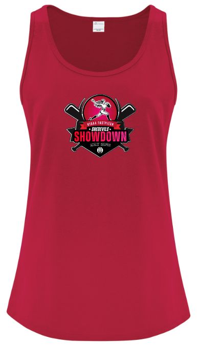 She Devils Show Down - Red Ladies Cotton Tank (Full Chest)