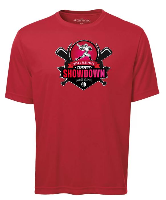 She Devils Show Down - Red Short Sleeve Moist Wick (Full Chest)