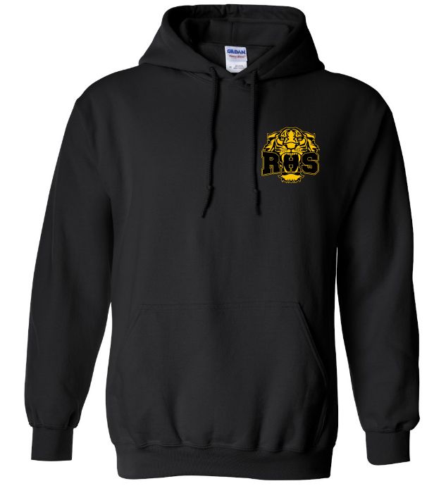 Rocking Stone Heights - Black RHS Hoodie (Left Chest)