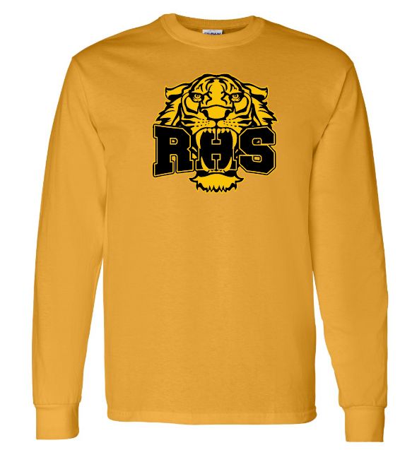 Rocking Stone Heights - Sport Gold RHS Long Sleeve Cotton Shirt (Full Chest)