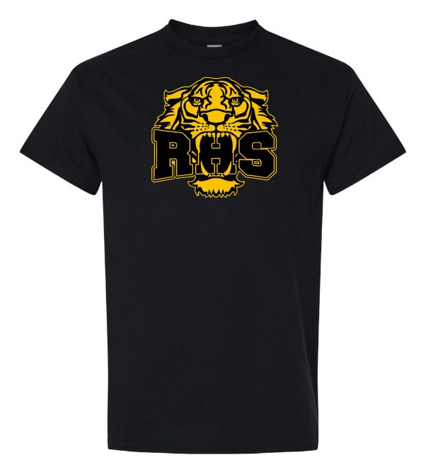 Rocking Stone Heights - Black RHS T-Shirt (Full Chest Logo)