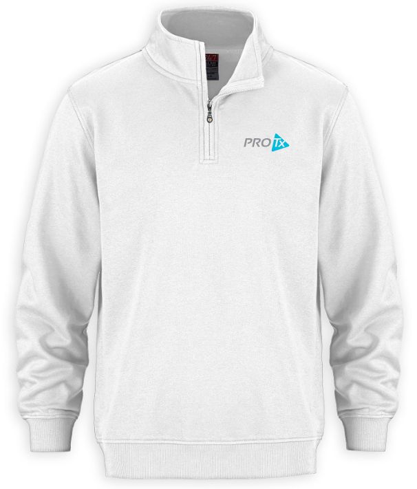 PROTx - White CSW 1/4 Zip Sweater (Left Chest)