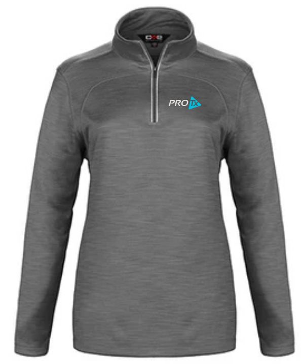PROTx - Ladies Grey CSW 1/4 Zip Sweater (Left Chest)