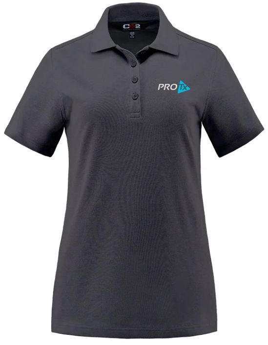 PROTx - Ladies Charcoal Heather CSW Elite Polo (Left Chest)