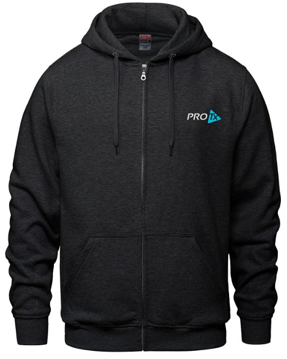 PROTx- Charcoal Heather CSW Full Zip Sweater (Left Chest)