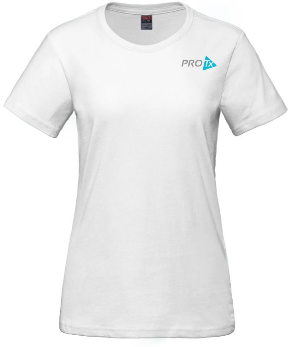 PROTx - Ladies White Parkour T-Shirt (Left Chest)