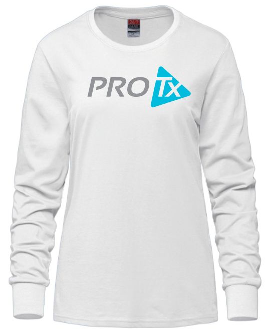 PROTx - Ladies White CSW Long Sleeve Shirt (Full Chest)