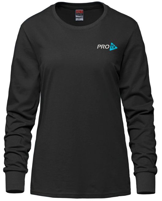 PROTx - Ladies Black CSW Long Sleeve Shirt (Left Chest)