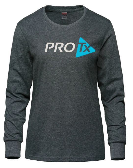 PROTx - Ladies Charcoal Heather CSW Long Sleeve Shirt (Full Chest)