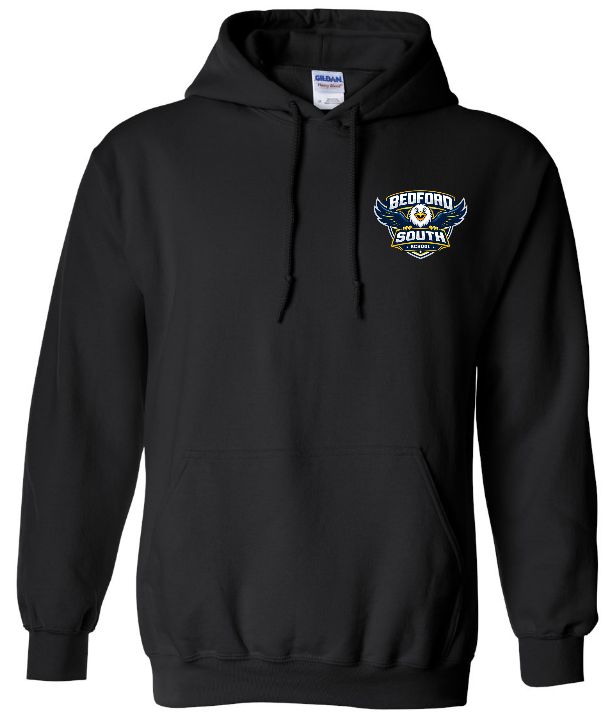 Bedford South School - Black Hoodie (Left Chest Logo)