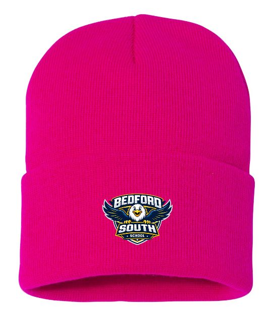 Bedford South School - Pink Cuffed Beanie