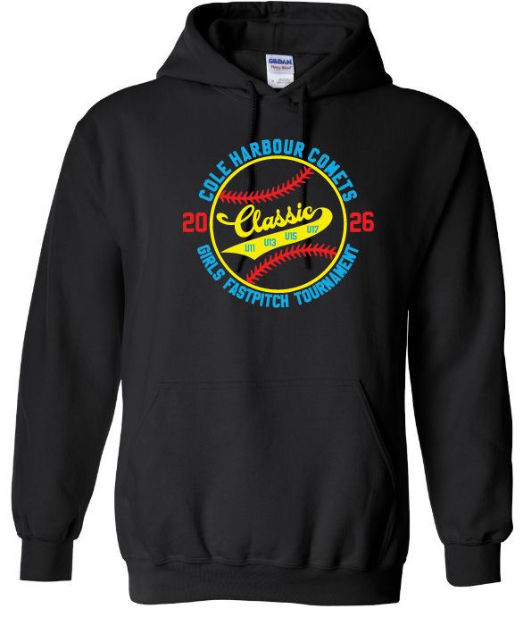 Cole Harbour Comets Fast Pitch Tournament - Black Hoodie (Full Chest)