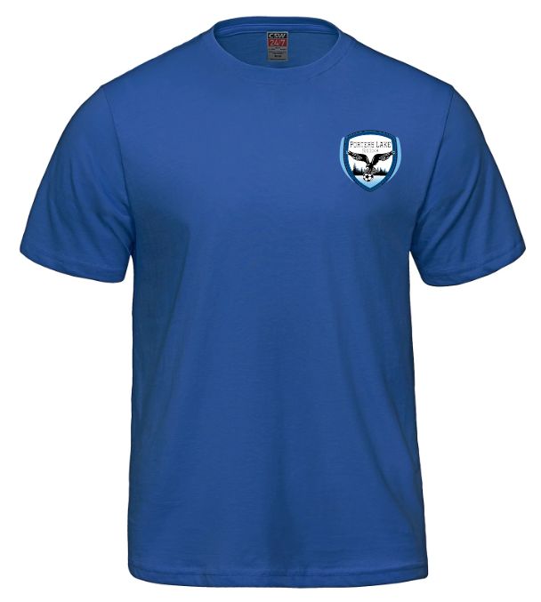 Porters Lake Soccer Club - Royal Blue Parkour T-Shirt (Left Chest)