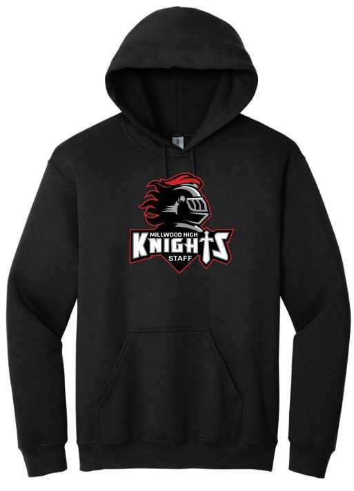 Millwood High - Black Millwood Staff Logo Hoodie (Full Chest)