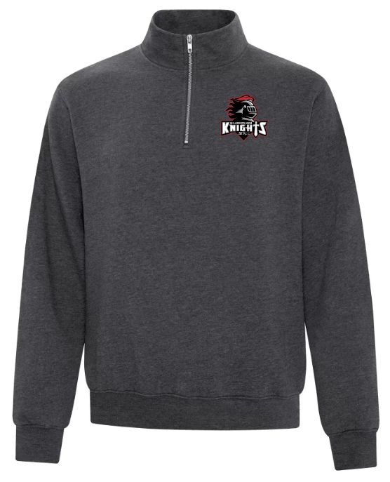 Millwood High - Dark Heather Grey Millwood Staff Logo 1/4 Zip Sweatshirt