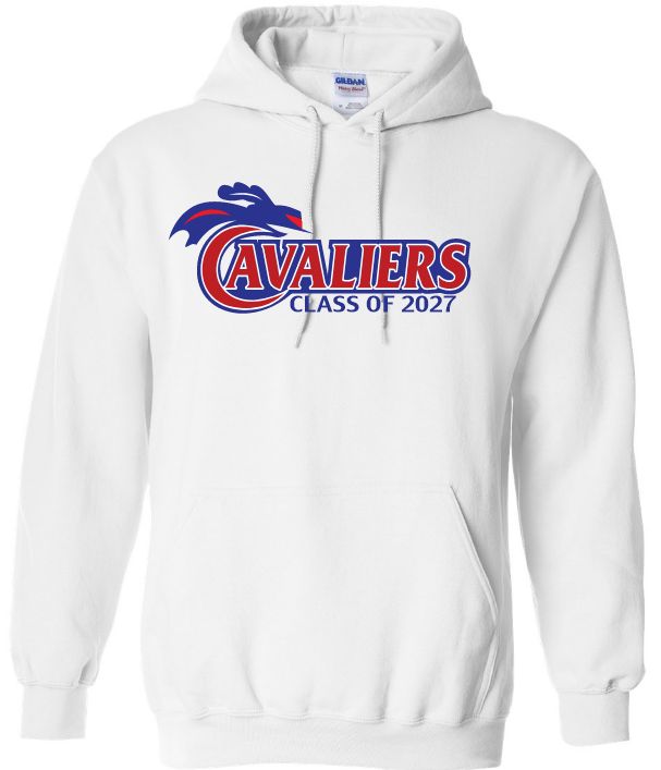 Cole Harbour High - White Cavaliers Class of 2027 Hoodie