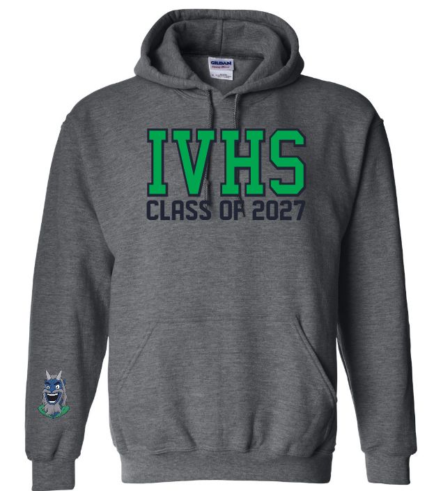 Island View High School  -  Dark Heather Grey IVHS Class of 2027 Hoodie