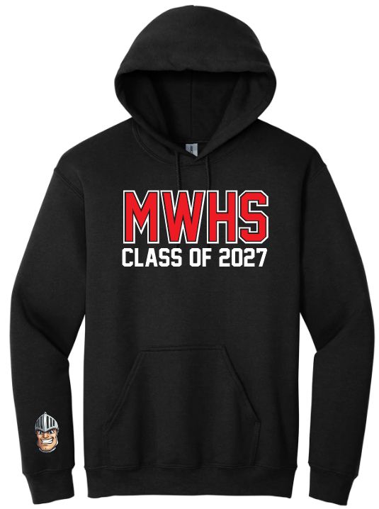 Millwood High - Black MWHS Class of 2027 Hoodie (Full Chest)