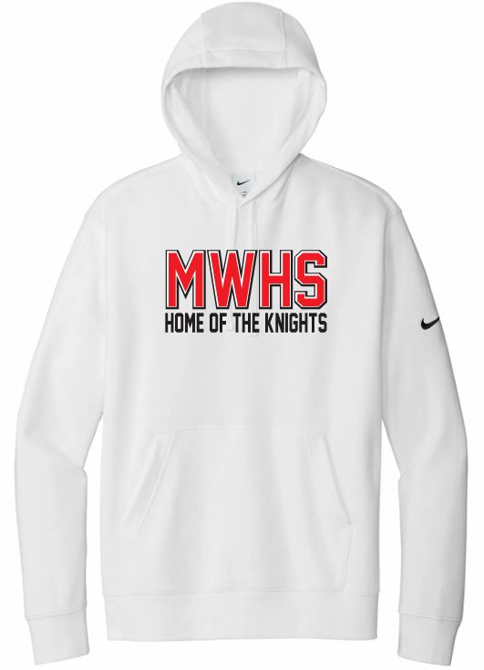 Millwood High - White MWHS Home of the Knights Nike Hoodie (Full Chest)
