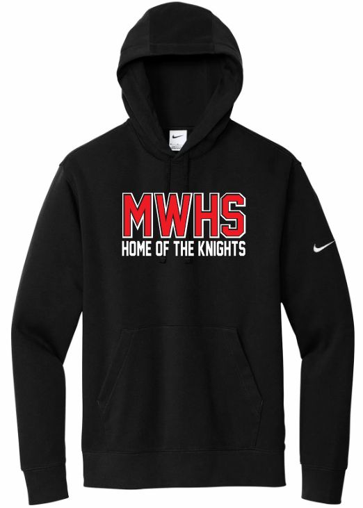 Millwood High - Black MWHS Home of the Knights Nike Hoodie (Full Chest)