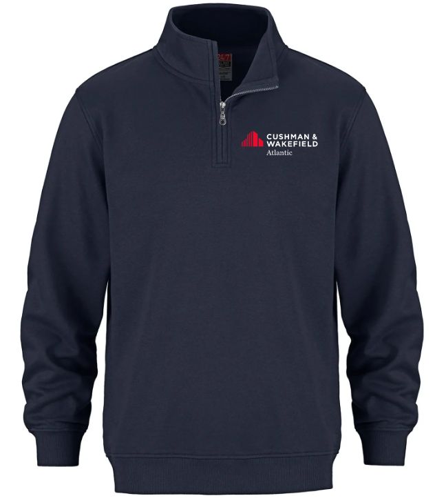 CW Atlantic - Navy CSW 1/4 Zip Sweater (Left Chest)