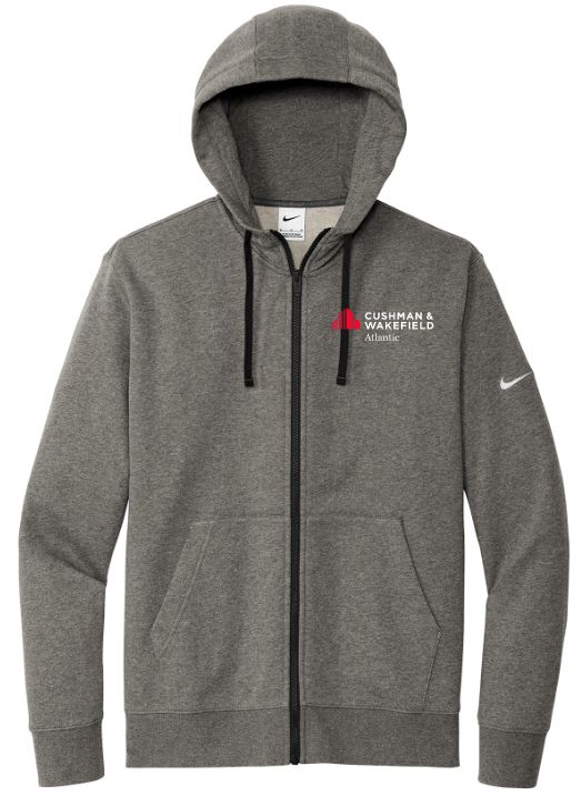 CW Atlantic - Charcoal Heather Nike Zip Hoodie