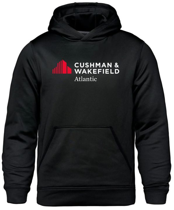 CW Atlantic - Black Endurance Performance Hoodie (Full Chest)