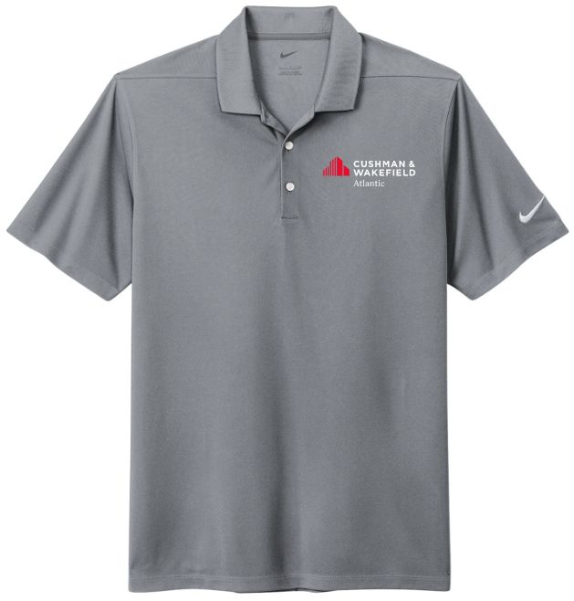 CW Atlantic - Cool Grey Nike Dri-FIT Polo Shirt (Left Chest)