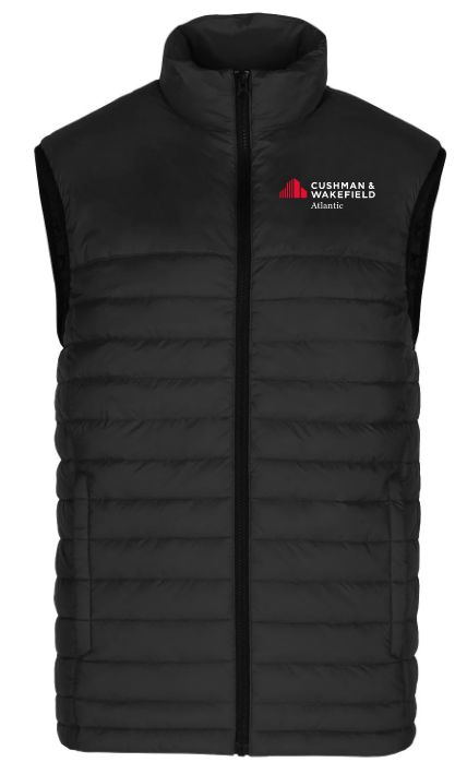CW Atlantic - Black Faro Puffy Vest (Left Chest)