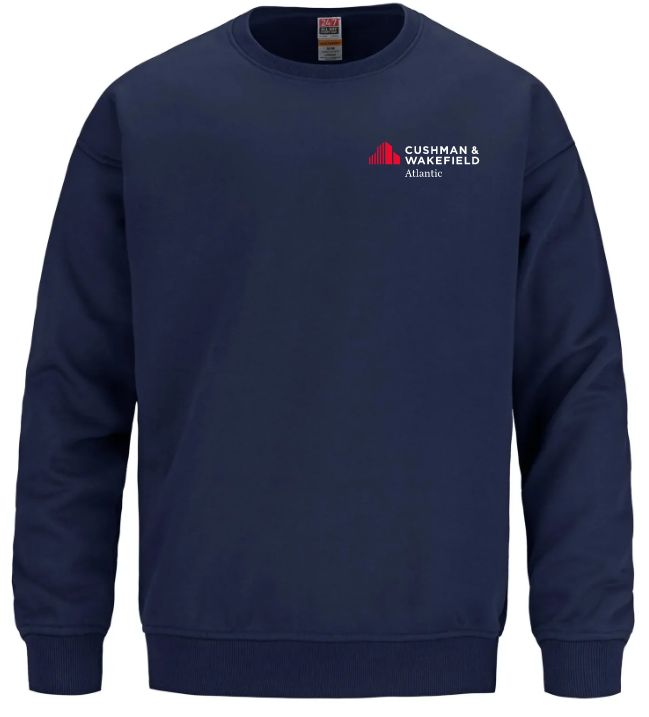 CW Atlantic - Navy Heavyweight Crewneck (Full Chest)