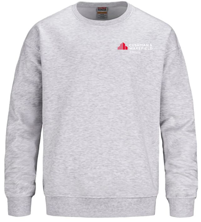 CW Atlantic - Ash Grey Heavyweight Crewneck (Full Chest)