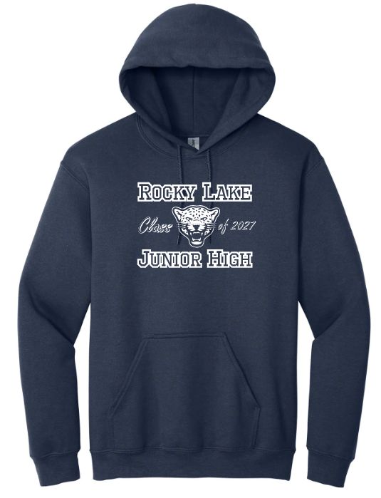 Rocky Lake Junior High - Navy Rocky Lake Junior High Logo Class of 2027 Hoodie