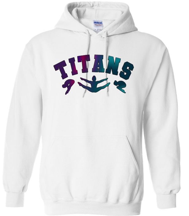 Titans Gymnastics &amp; Trampoline - White Titans Arch Hoodie