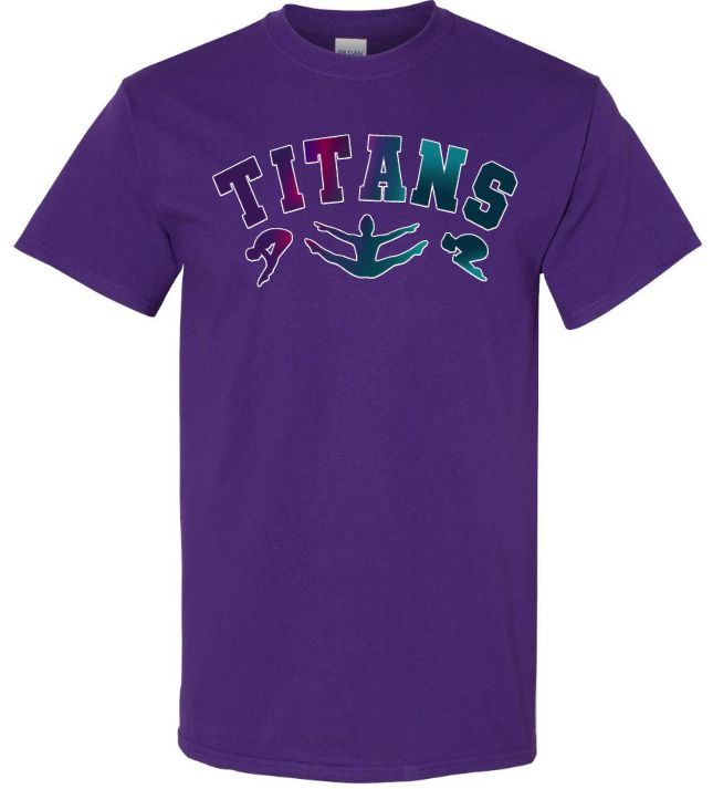 Titans Gymnastics &amp; Trampoline - Purple Titans Arch T-Shirt
