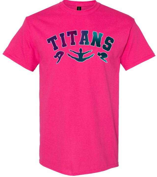 Titans Gymnastics &amp; Trampoline - Pink Titans Arch T-Shirt