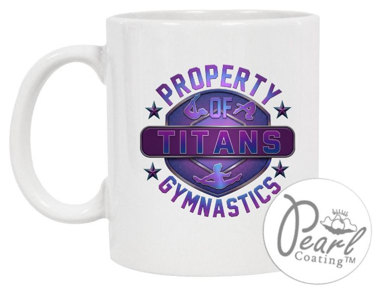 Titans Gymnastics &amp; Trampoline - Property of Titans Purple Ombre Mug