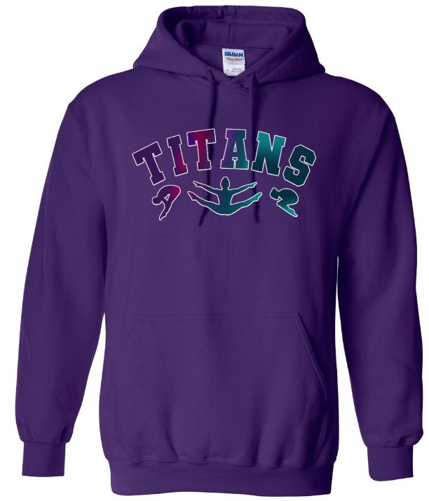 Titans Gymnastics &amp; Trampoline - Purple Titans Arch Hoodie