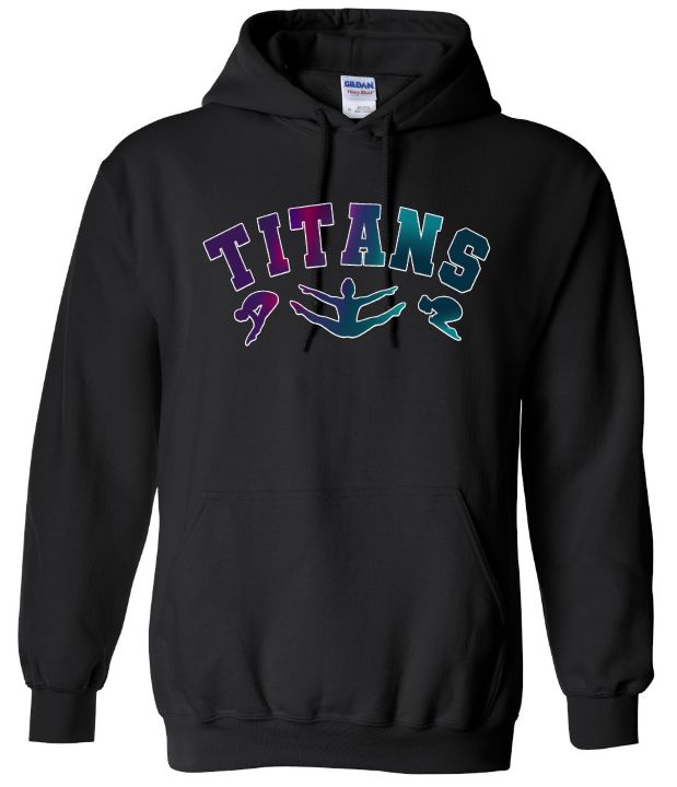 Titans Gymnastics &amp; Trampoline - Black Titans Arch Hoodie