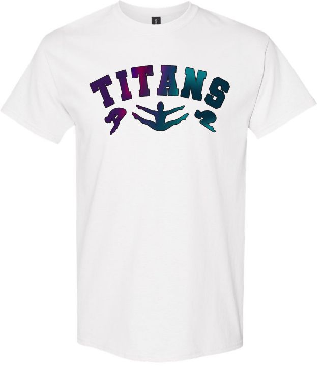 Titans Gymnastics &amp; Trampoline - White Titans Arch T-Shirt