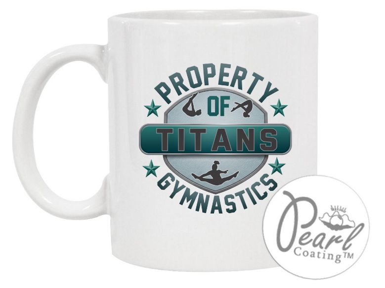 Titans Gymnastics &amp; Trampoline - Property of Titans Teal Ombre Mug