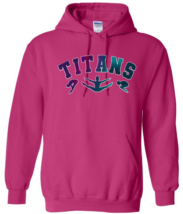 Titans Gymnastics &amp; Trampoline - Pink Titans Arch Hoodie
