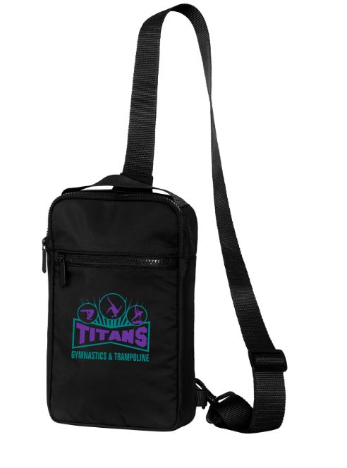 Titans Gymnastics &amp; Trampoline - Black Titans Logo Matte Sling Bag
