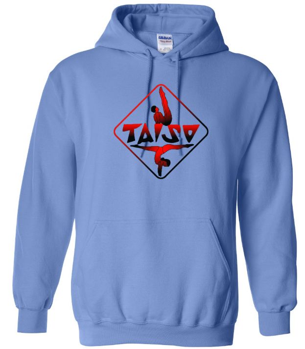 Taiso Gymnastics - Carolina Blue Taiso Logo Hoodie (Red/Black Ombre)