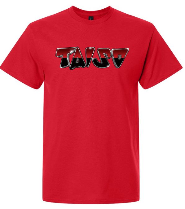 Taiso Gymnastics - Red "TAISO" T-Shirt (Red/Black/Silver Ombre)