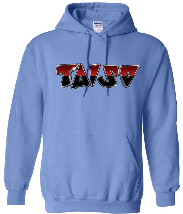 Taiso Gymnastics - Carolina Blue "TAISO" Hoodie (Red/Silver/Black Ombre)