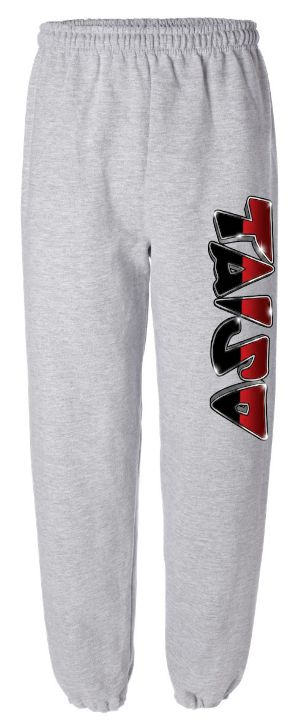 Taiso Gymnastics - Sport Grey "TAISO" Sweatpants (Red/Black/Silver Ombre)
