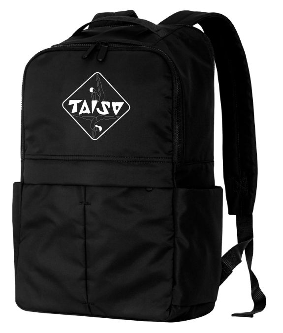 Taiso Gymnastics - Black Taiso Logo Matte Backpack (White Logo)