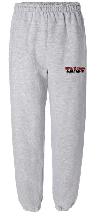 Taiso Gymnastics - Sport Grey "TAISO" Sweatpants on Hip (Red/Black/Silver Ombre)