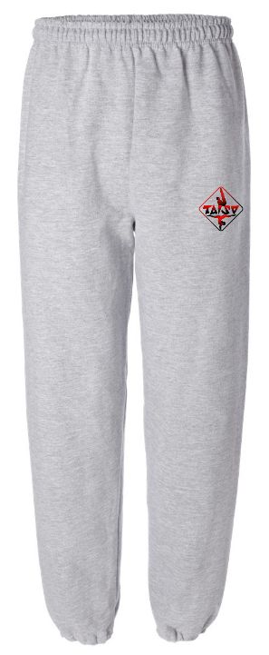 Taiso Gymnastics - Sport Grey Taiso Logo Sweatpants (Red/Black Ombre)